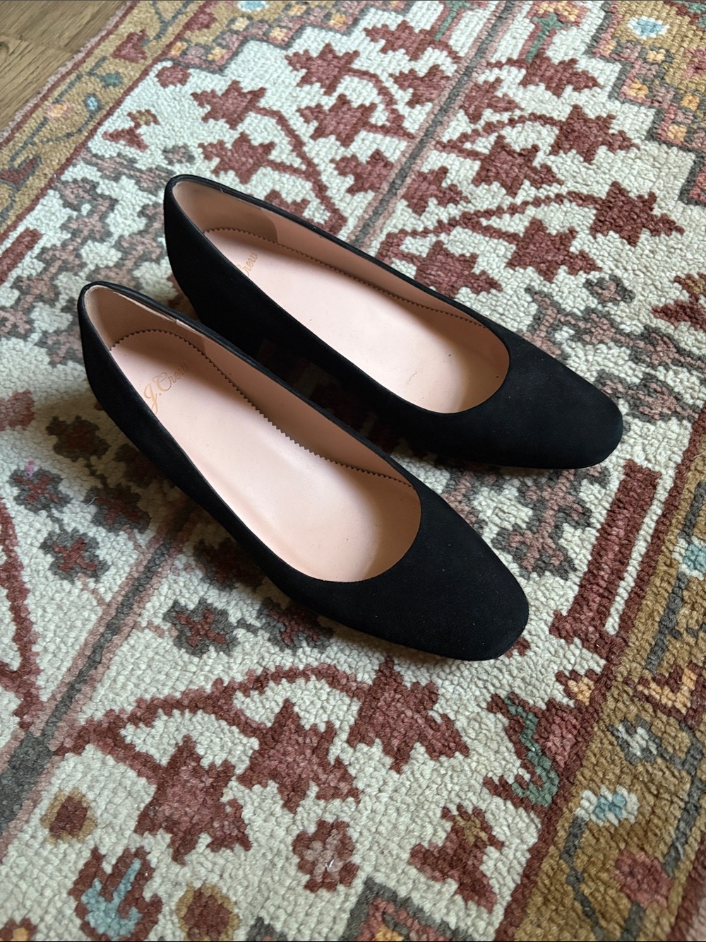 J. Crew Black Suede Low Heel Pumps